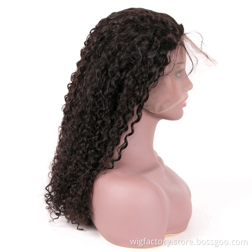 Factory Wholesale Price kinky curly human hair 360 lace wigs, pre plucked 360 lace frontal wig human hair